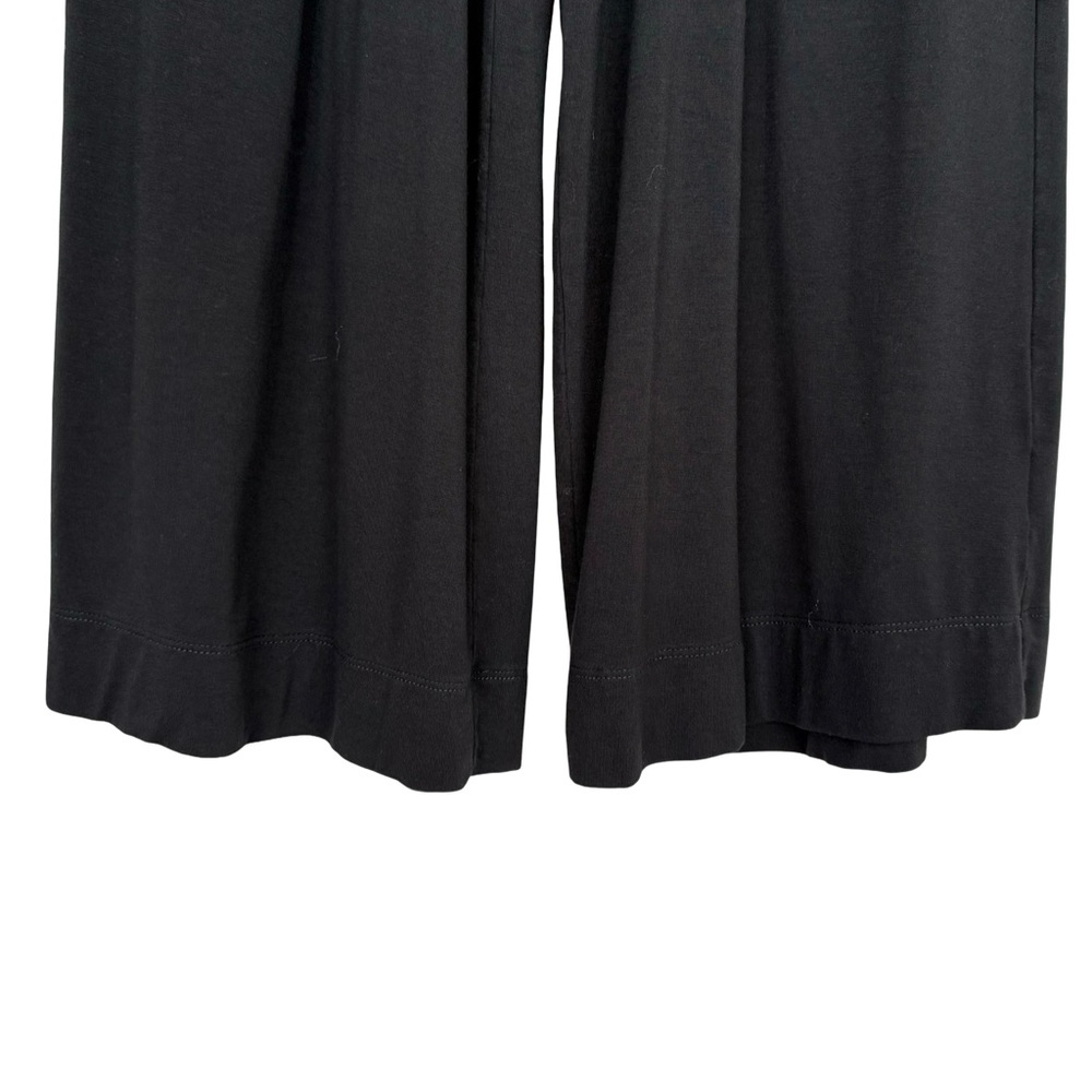 Peruvian Connection Twyla Cropped Wide
Leg Pants Black Jersey Knit Pull On - Picture 3 of 7